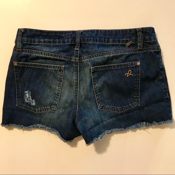 DL1961 Lola Vandal Raw Hem Cutoff Denim Shorts 27 - Picture 3 of 7